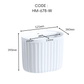 HEMOS BATHROOM CERAMIC WASH BASIN WALL MOUNTED ART BASIN VESSEL SINK PORCELAIN HM-631-W