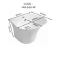 HEMOS BATHROOM CERAMIC WASH BASIN WALL MOUNTED ART BASIN VESSEL SINK PORCELAIN HM-631-W
