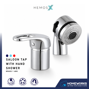 HEMOS SALON SHAMPOO TAP WITH HAND SHOWER HAIR SALON MIXER BASIN BARBER WASHING TAP CHROME HM-19151-C