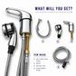 HEMOS SALON SHAMPOO TAP WITH HAND SHOWER HAIR SALON MIXER BASIN BARBER WASHING TAP CHROME HM-19151-C