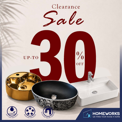 [CLEARANCE SALES] BATHROOM BASIN WASH BASIN CERAMIC SINK WHITE SPOT SCRATCH POROSITY HARGA BORONG
