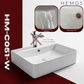 [CLEARANCE SALES] BATHROOM BASIN WASH BASIN CERAMIC SINK WHITE SPOT SCRATCH POROSITY HARGA BORONG