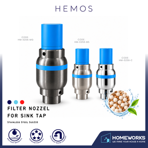 HEMOS SUS316 SINK TAP NOZZLE FAUCET SPRAYER HEAD FILTER KEPALA PAIP SINKI DAPUR PENAPIS HM-0258