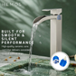 HEMOS BATHROOM FAUCET SUS304 STEEL WATERFALL MIXER BASIN TAP SILVER HM-19142,19143,19144,19145