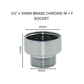 HEMOS BRASS PIPE FITTING EXTENSION ADAPTOR MALE FEMALE 1/2X2INCH,1/2X3INCH,1/2X4INCH