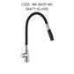 HEMOS KITCHEN FAUCET SUS 304 BLACK FLEXIBLE NYLON PILLAR WALL SINK TAP KEPALA PAIP SINKI 36SERIES