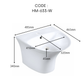 HEMOS BATHROOM CERAMIC WASH BASIN WALL MOUNTED ART BASIN VESSEL SINK PORCELAIN HM-631-W