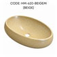 HEMOS BATHROOM CERAMIC WASH BASIN COUNTERTOP UNIQUE PRINTING ELLIPSE VESSEL PORCELAIN HM-620