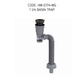 HEMOS PARTS BRASS POP UP WASTE (W/O) PVC FLEXIBLE BOTTLE TRAP & ANTI SMELL FITTING (GRAY) HM-0174-MG