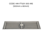 HEMOS BATHROOM FITTINGS STAINLESS STEEL SUS 304 LONG DRAIN FLOOR TRAP GRATING INDOOR OUTDOOR HM-117