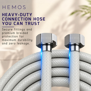 HEMOS BATHROOM PARTS SUS304 PVC HIGH PRESSURE INLET FLEXIBLE HOSE PIPE HM-PFF10-48