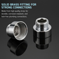 HEMOS BRASS PIPE FITTING EXTENSION ADAPTOR MALE FEMALE 1/2X2INCH,1/2X3INCH,1/2X4INCH