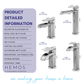 HEMOS BATHROOM FAUCET SUS304 STEEL WATERFALL MIXER BASIN TAP SILVER HM-19142,19143,19144,19145