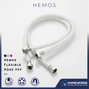 HEMOS BATHROOM PARTS SUS304 PVC HIGH PRESSURE INLET FLEXIBLE HOSE PIPE HM-PFF10-48